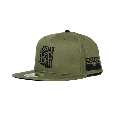 Snapback Hat Classic Military Green & Black