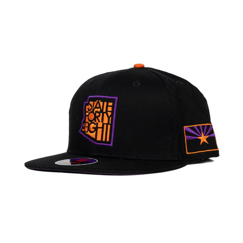 Snapback Hat Classic Black Orange & Purple