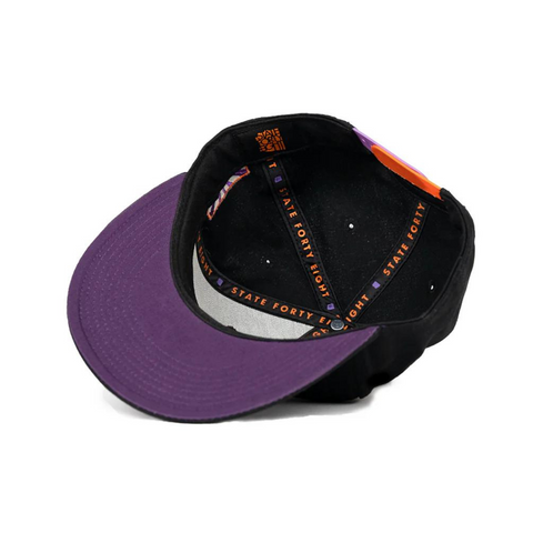 Snapback Hat Classic Black Orange & Purple