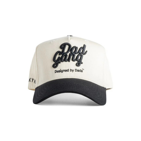 Dad Gang Hat Cream and Black