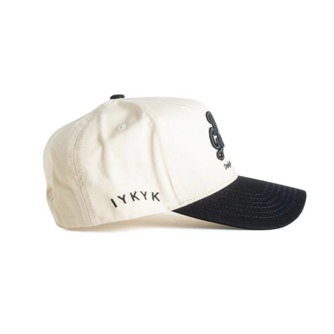 Dad Gang Hat Cream and Black