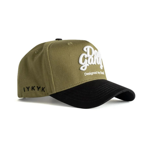 Dad Gang Hat Olive and Black