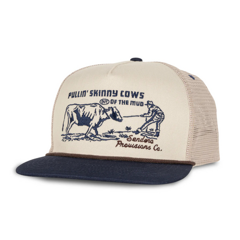 Skinny Cows Hat Cream/Navy