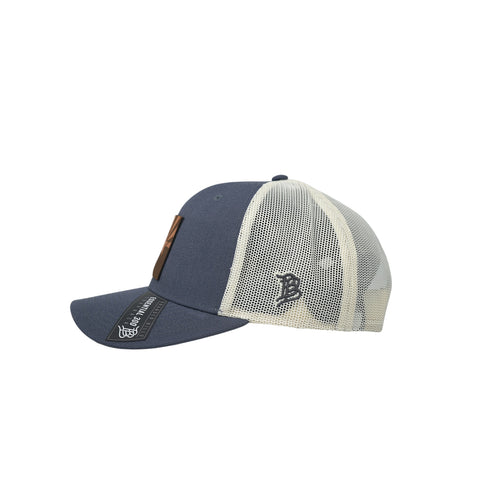 Arizona 48 State Tan Curved Trucker – Color: Light Navy
