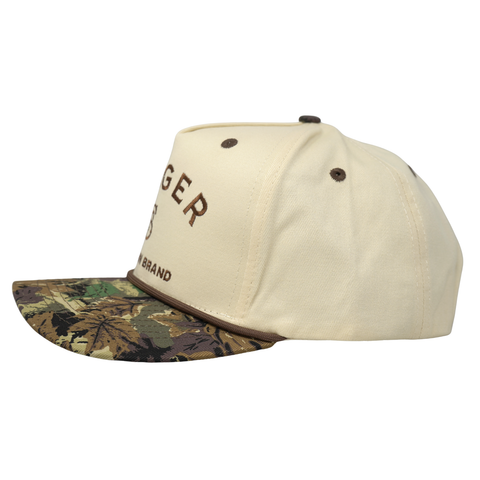 Branded Snapback – Color: Cream/ Camo