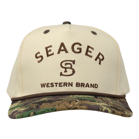 Branded Snapback – Color: Cream/ Camo