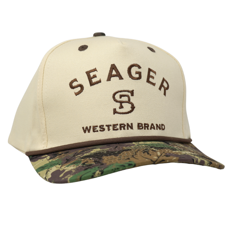 Branded Snapback – Color: Cream/ Camo