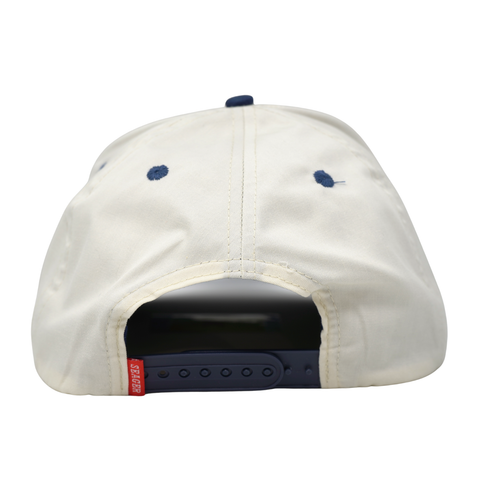 Branded Snapback – Color: Cream/ Navy