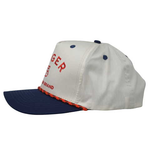 Branded Snapback – Color: Cream/ Navy