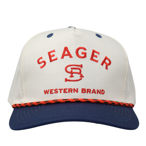 Branded Snapback – Color: Cream/ Navy