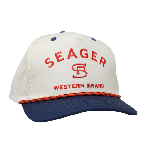 Branded Snapback – Color: Cream/ Navy