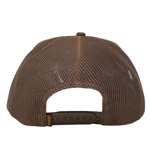 Branded Trucker Snapback – Color: Brown