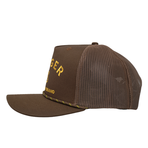 Branded Trucker Snapback – Color: Brown