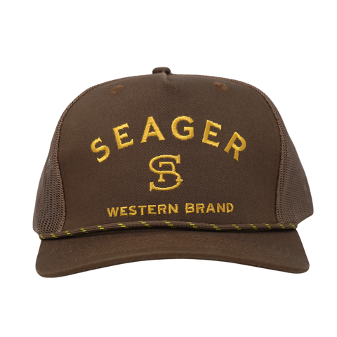 Branded Trucker Snapback – Color: Brown