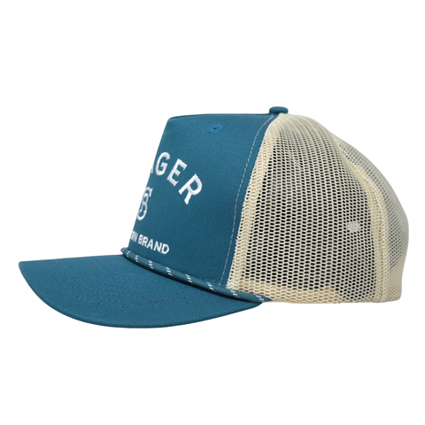 Branded Trucker Snapback – Color: Blue