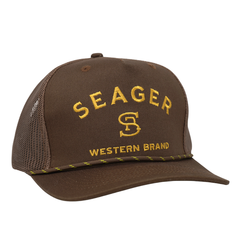 Branded Trucker Snapback – Color: Brown