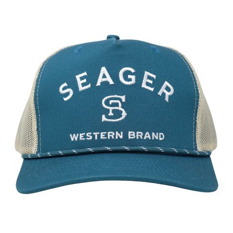 Branded Trucker Snapback – Color: Blue