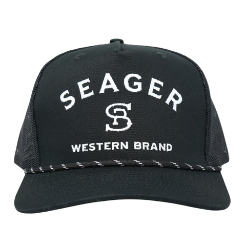 Branded Trucker Snapback Black