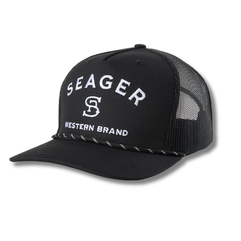 Branded Trucker Snapback Black