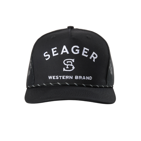Branded Trucker Snapback Black