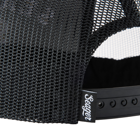 Branded Trucker Snapback Black