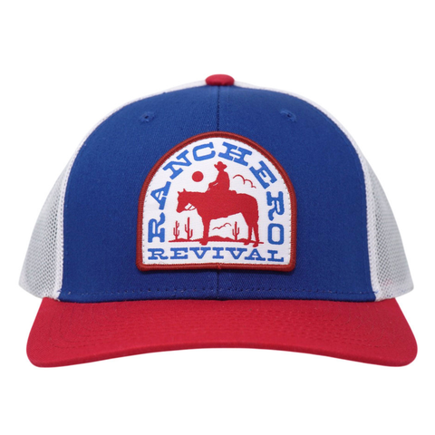 Hard Liv'n Trucker – Color: Blue/ Red/ White
