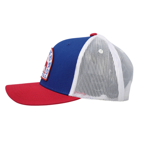 Hard Liv'n Trucker – Color: Blue/ Red/ White