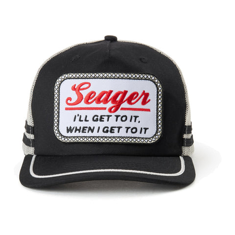 High Noon Trucker Snapback – Color: Black/Cream