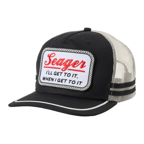 High Noon Trucker Snapback – Color: Black/Cream