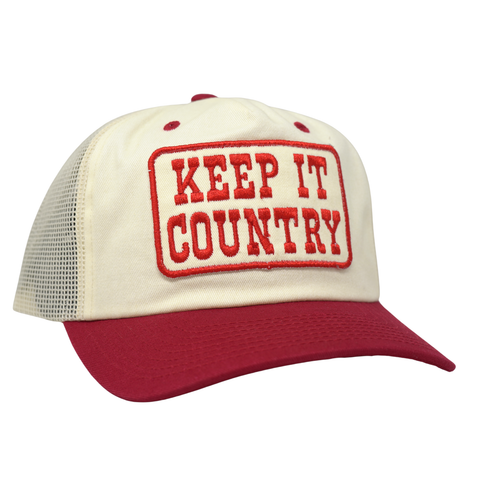 Keep It Country Trucker – Color: Cream/Red