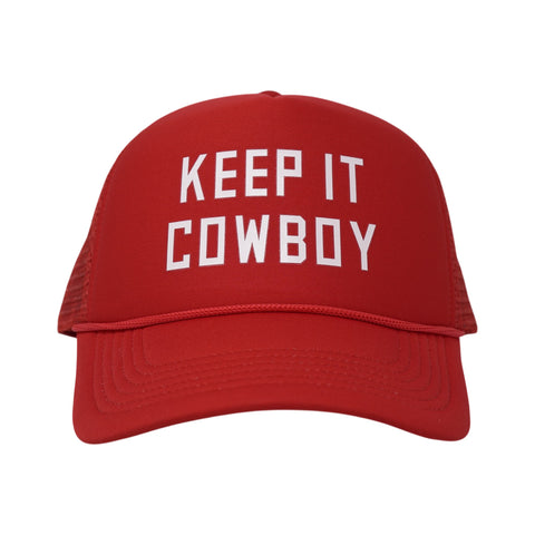 Keep It Cowboy Trucker – Color: Red/ Red