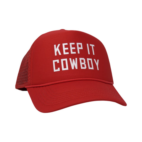 Keep It Cowboy Trucker – Color: Red/ Red
