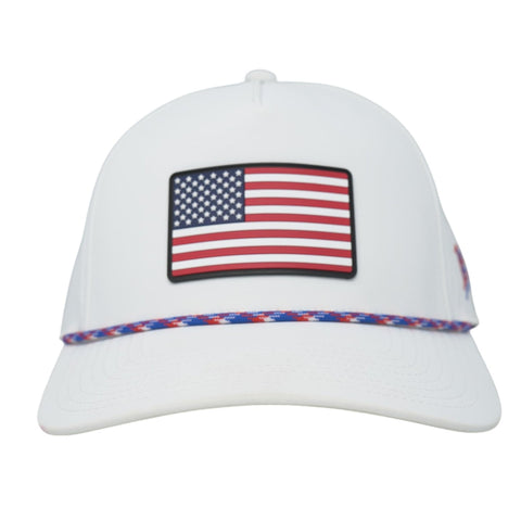 Old Glory PVC Curved 5 Panel Rope – Color: White with RWB Rope