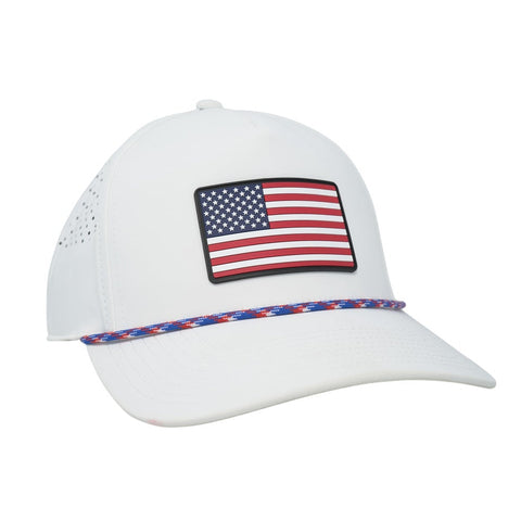 Old Glory PVC Curved 5 Panel Rope – Color: White with RWB Rope