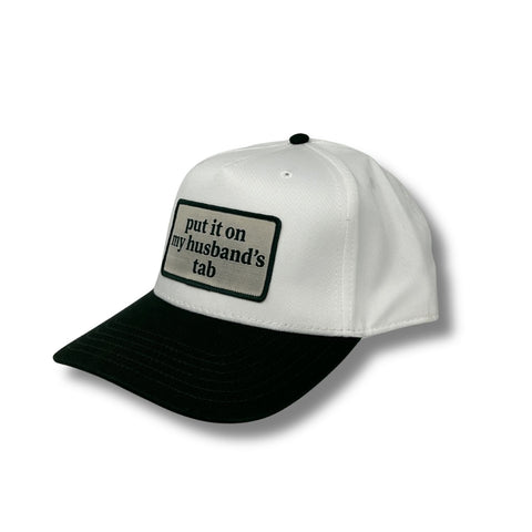put it on my husbands tab - white/green - TopIt