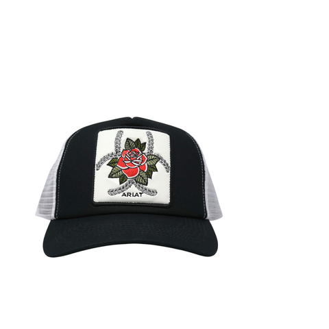 Rose Patch Snapback – Color: Black
