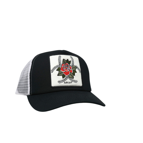 Rose Patch Snapback – Color: Black
