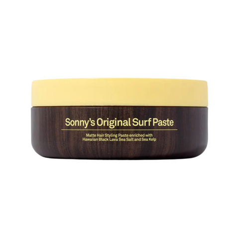 Side view of Sun Bum Texturizing Surf Paste jar showing product label and matte finish design