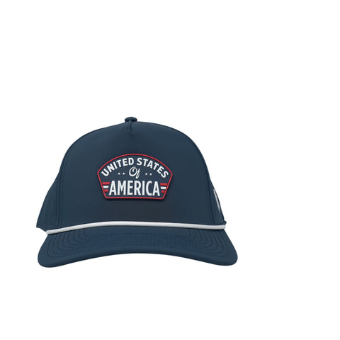 United States of America Badge Curved 5 Panel Rope – Color: Orion
