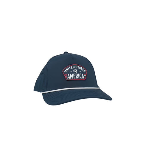 United States of America Badge Curved 5 Panel Rope – Color: Orion